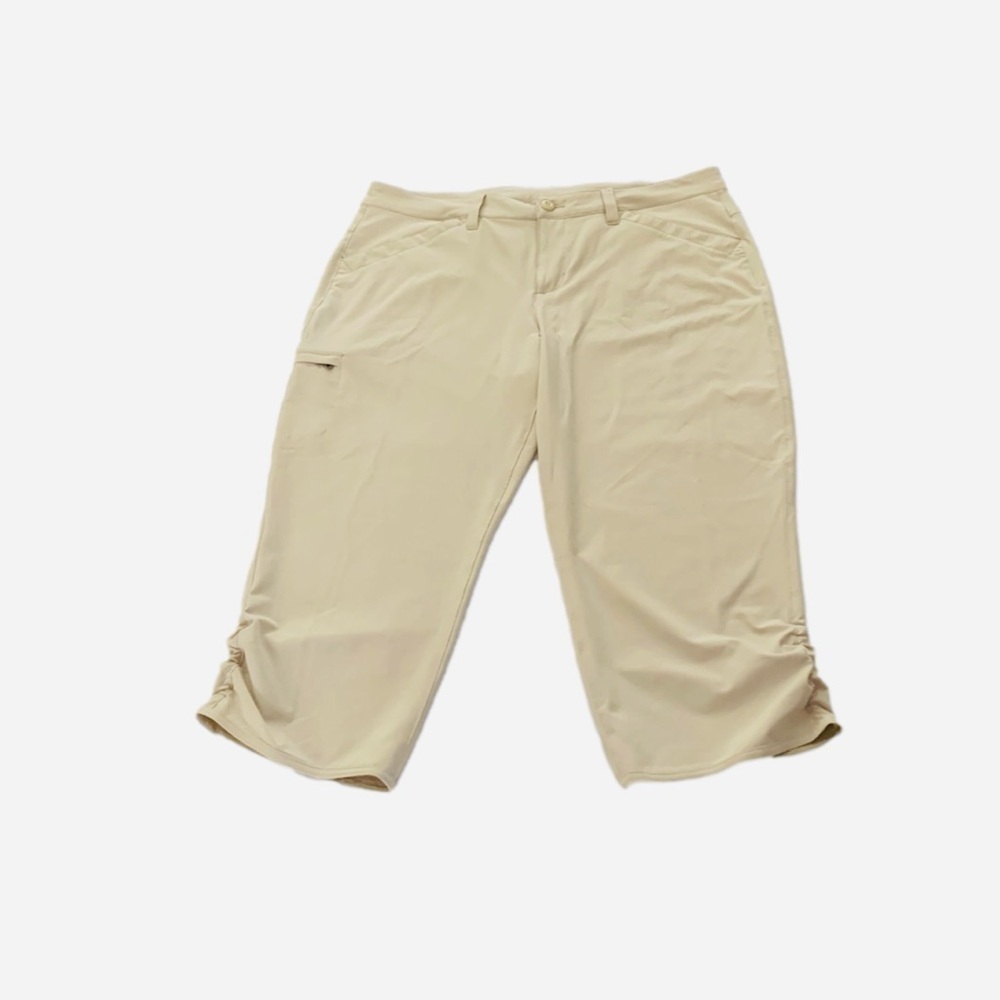Eddie Bauer Cropped Hiking Pants, Size 14, Cream